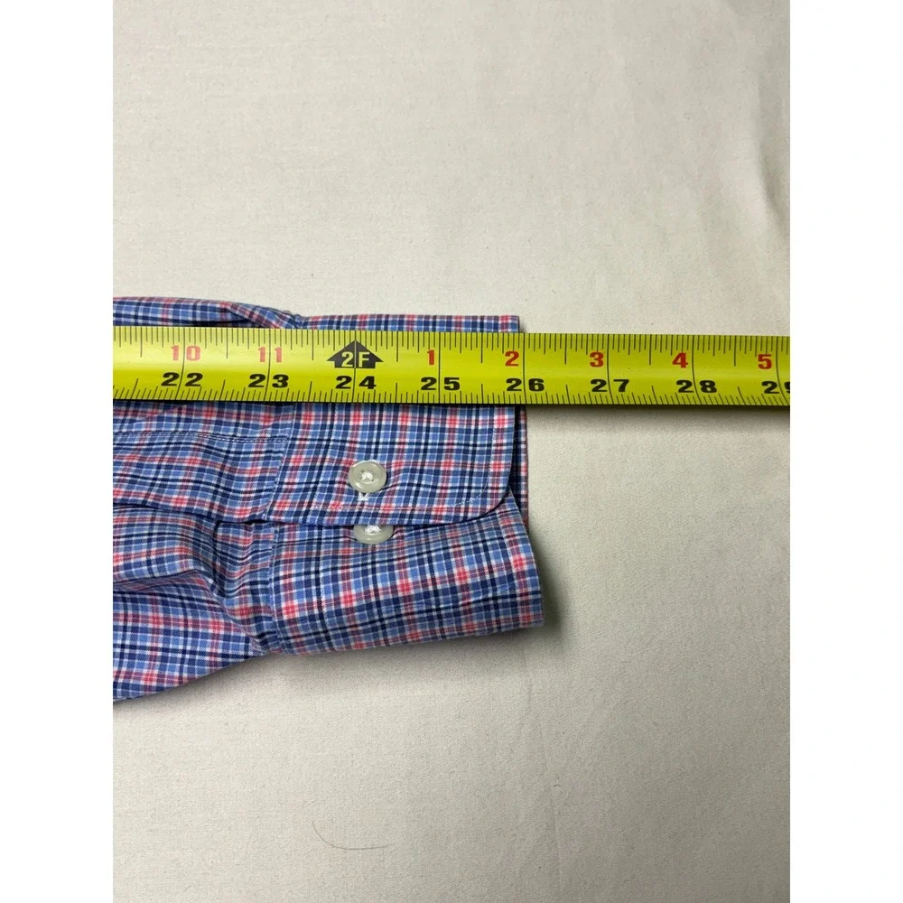 Vintage Polo Ralph Lauren Curham Custom Fit Plaid Button Down Shirt Men 16 1/2 L